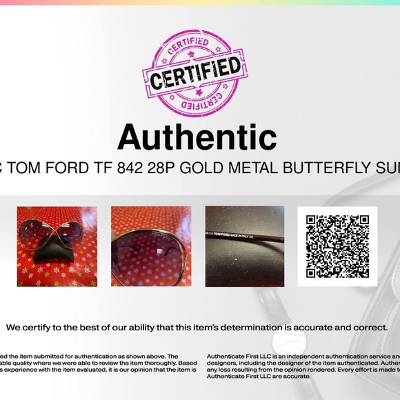 Tom Ford Butterfly Sunglasses / COA main image 4